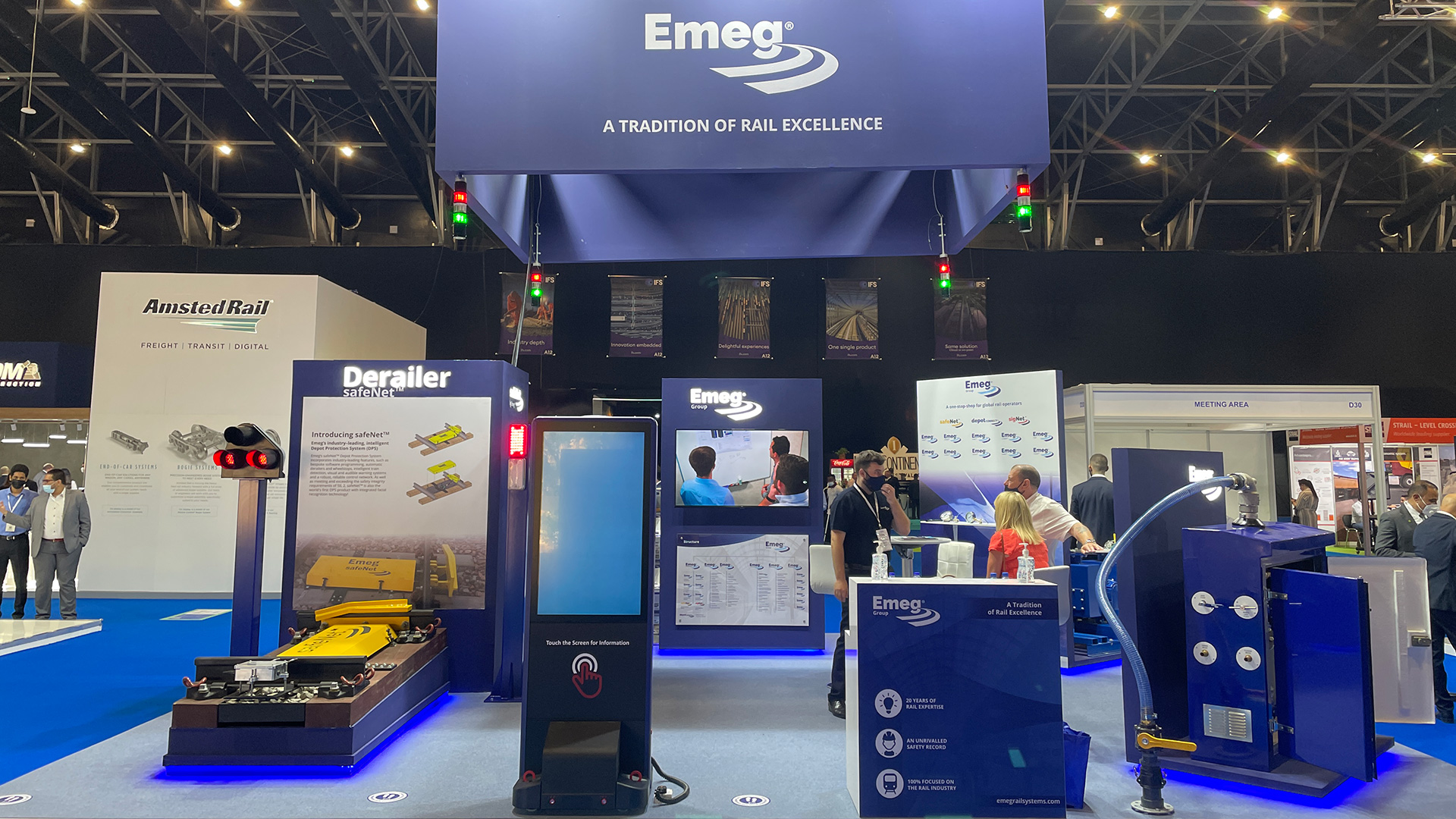 Emeg stand at Middle East Rail 2021 in Dubai 2