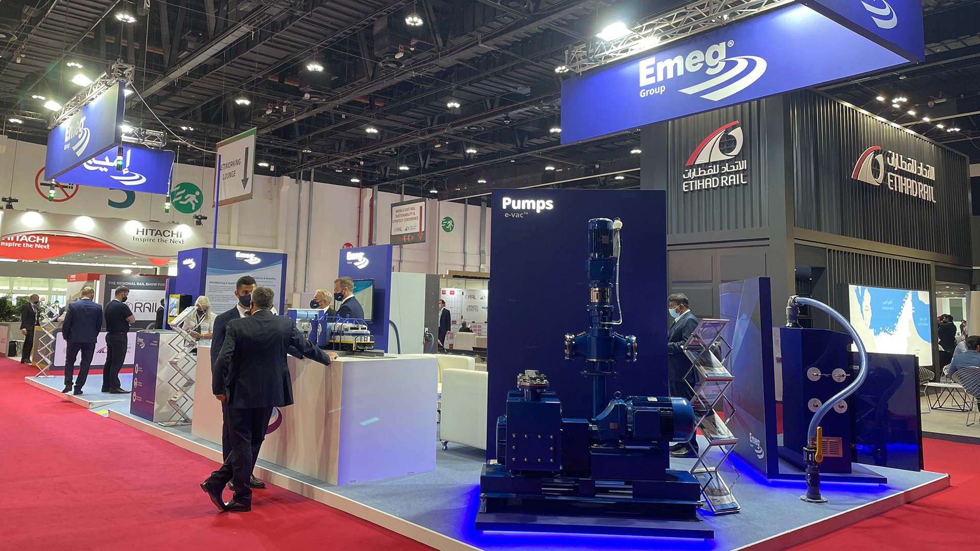 Emeg stand at Middle East Rail 2022 in Abu Dhabi