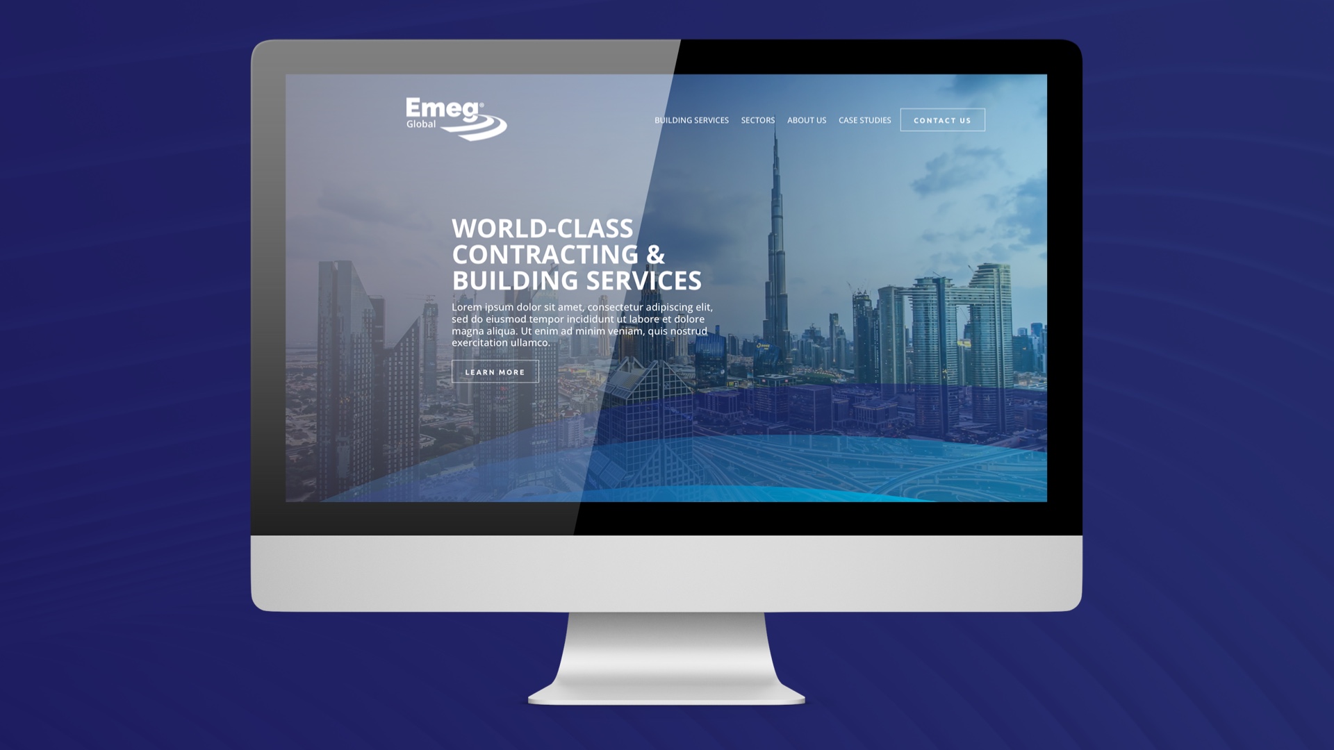 Emeg Group website mockup
