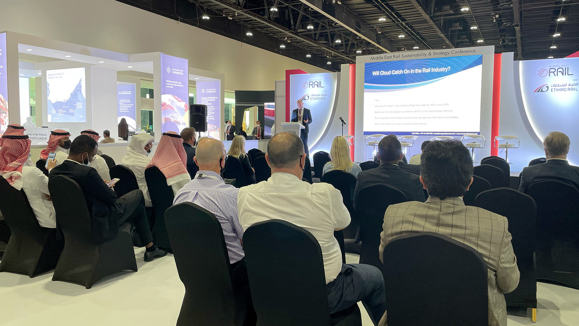 Conference speaking slot at Middle East Rail 2022 in Abu Dhabi 1