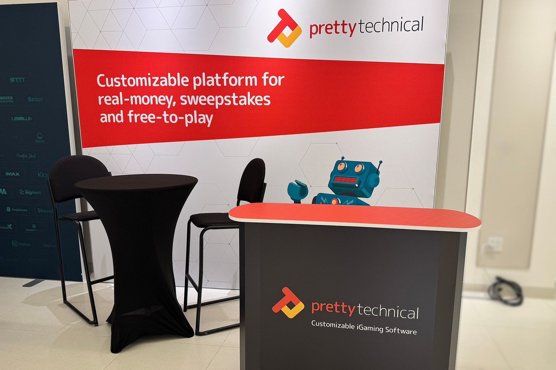 Pretty Technical event stand design for Next.io conference in NYC