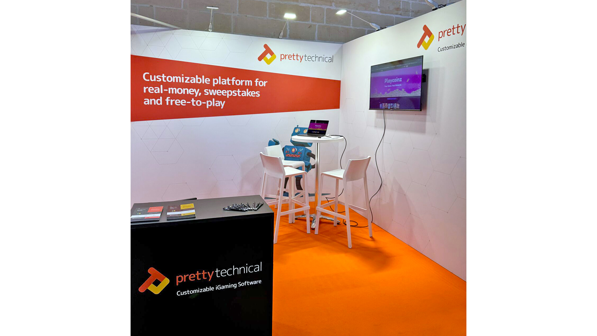Pretty Technical large event stand design for Next.io conference in Valletta, Malta