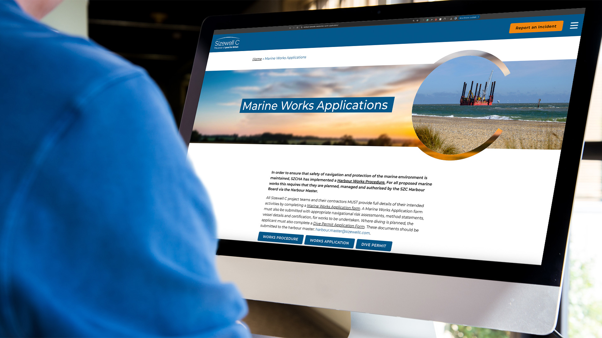 SZCHA website being viewed on a desktop screen
